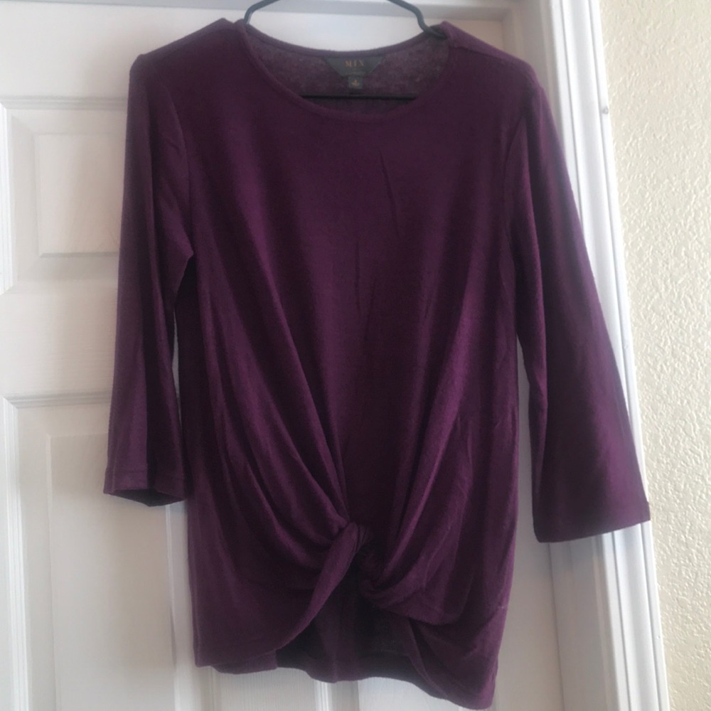 Mix by 41 Hawthorn Purple Knit Shirt Small